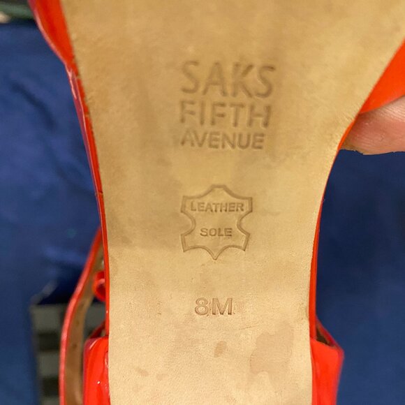 Saks Fifth Avenue Sharlene Orange Punch 8M - Picture 8 of 9